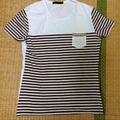 ボーダー ポケット付きTシャツのサムネイル