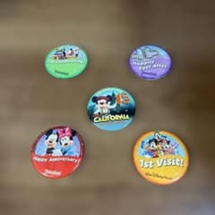 カルフォルニアディズニー記念バッジ 6個セット