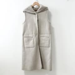 美品✨セオリーリュクス　ムートンジレ　リバーシブル　アイボリー　38 美品✨セオリーリュクス ムートンジレ リバーシブル アイボリー 38