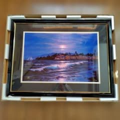 【クリスチャン・リース·ラッセン】(海と夕日 版画 アート作品 サイン入り クリスチャン・リース·ラッセン】(海と夕日 版画 アート作品 サイン