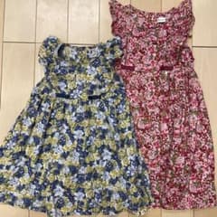 花柄ノースリーブワンピース 2着セット 100cmのサムネイル