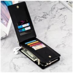iPhone7/8 ブラック ミニバック風お財布 ファスナーのサムネイル