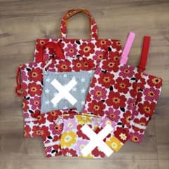 ハンドメイド レッスンバッグ 入園グッズ 6点点セット - メルカリ