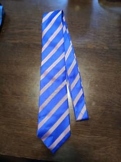 BORRELLI シルク ネクタイ 青 ストライプのサムネイル