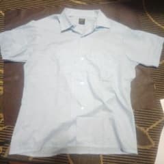 VAN HEUSEN 60s 70s オープンカラーシャツ 水色 - メルカリ