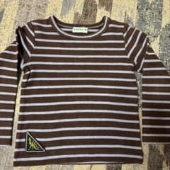 hakka kids ボーダー 長袖カットソー 恐竜ワッペン　110のサムネイル