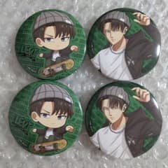 Attack Titan AmiAmi Levi Can Badge Set (4 pieces) Skater Version