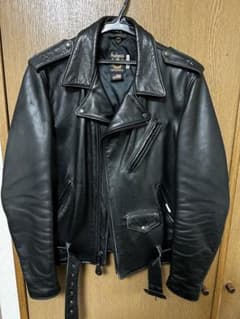 【SCHOTT】ショット ライダースジャケット513UST オールブラックのサムネイル
