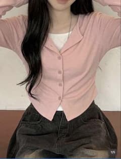 SHEIN カーディガン ピンクのサムネイル