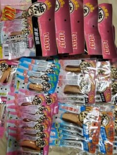 いなば焼きかつお　高齢猫用小さめサイズ86本　普通サイズ36本　まとめ売りのサムネイル