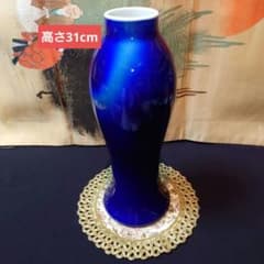 深川製磁 ルリ三彩 ヌーボー9号 花瓶 花生 飾瓶 インテリア - メルカリ