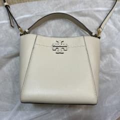 Tory Burch トリーバーチ マックグロー スモールバケットバッグ 白 