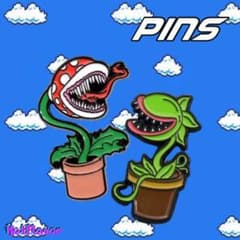 パックンフラワー&オードリーII ピンバッジ・ピンズ 2個セットのサムネイル