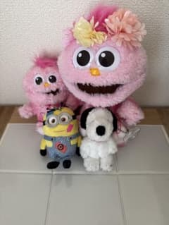 USJ 모피 미니언 스누피 봉제인형 마스코트 4점 세트