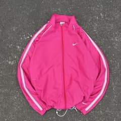 希少 00s nike 短丈 nylon jacket y2k テック系 ピンク - メルカリ