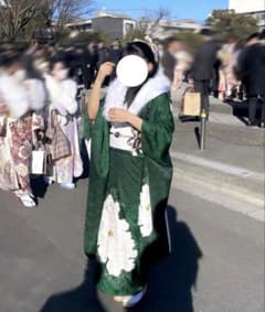 オンディーヌ 振袖 OE-1391 緑色 花柄 - メルカリ