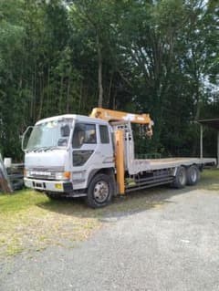 三菱ふそう 10トン回送車ハイジャッキ クレーン付　平成1年　現状販売　廃車済のサムネイル