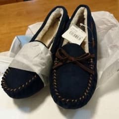 【週末セール】新品 ボアモカシン 紺 22,5のサムネイル