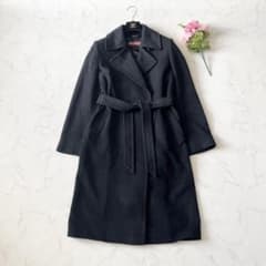 美品】マックスマーラ ダブルチェスターコート ベルト付 シルク