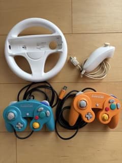 Nintendo GameCube Controller Wii Steering Wheel Set