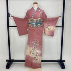 訪問着セット ピンク 七五三 入学式 卒業式 長襦袢付き 帯〆 R-31 