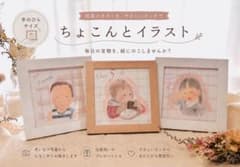 ⭐︎大好評⭐︎額付き 似顔絵｜記念日・プレゼント｜手のひらサイズのサムネイル