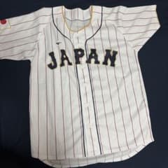 野球　日本代表　ユニフォーム　フリーサイズ　WBC　ミズノ社製　ストライプのサムネイル