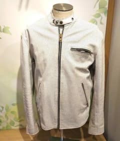 HORN WORKS 本革ジャケット ライダース 全面パンチング加工 白のサムネイル