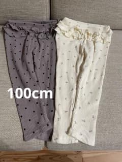リセマイン　リブレギンス　ドット柄　花柄　100cmのサムネイル