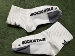 SOCKSTAR キッズ　靴下 ホワイト/グレー　白のサムネイル