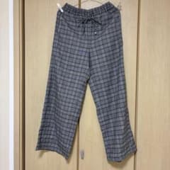チェック柄 ワイドパンツ イージーパンツのサムネイル