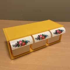 花柄調味料ケース　昭和レトロ　レトロポップのサムネイル