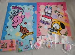 BTS BT21쿠라 스시 클리어 파일 캔 배치 씰*추가 있어 전 14점 세트