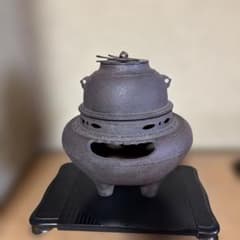 茶道具 風炉釜 鉄製 釜 鉄器のサムネイル