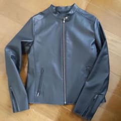 UNIQLO シングルライダース　フェイクレザージャケット　Mのサムネイル