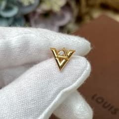 ルイヴィトン ヴォルトワン 18K YG ダイヤモンド 1.6g 片耳ピアス