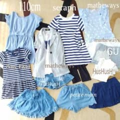 110cm　女の子　まとめ売り　ハッシュアッシュ　子供服　ワンピース　スカートのサムネイル