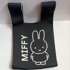 【未使用】Miffy ミッフィー　ニットミニバッグ グレー