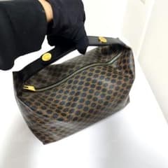 極美品☆ セリーヌ バニティ サークルロゴ ブラックマカダム 