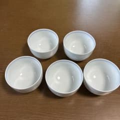 小石原焼 湯呑み 5客セット 白磁 浮き彫りのサムネイル