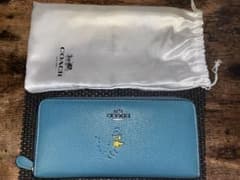COACH コーチ 長財布 スヌーピー ウッドストック ブルー系のサムネイル