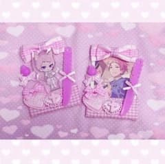 トレカケースデコ レースデコ リボン ピンク いちご 量産型 平成女児のサムネイル