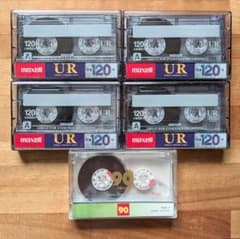 maxell UR カセットテープ 120分 4本 おまけ90分 1本 未使用品 - メルカリ