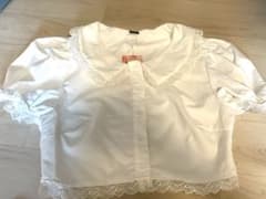 SHEIN レース襟 パフスリーブ ブラウス ホワイトのサムネイル