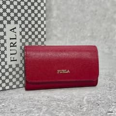 FURLA フルラ バビロン キーケース 4連 レッド 赤 レザー レディース