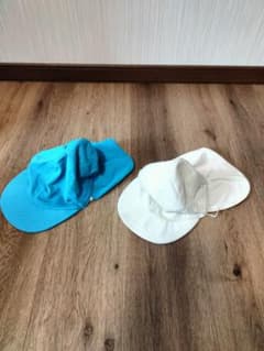 子供用帽子セット（青・白）のサムネイル