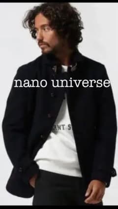 美品◆nano universe  メルトンマリンコート M 黒◆ナノユニバースのサムネイル