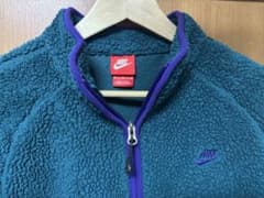 希少カラー◆NIKE ナイキ ボアジャケット フリース M グリーン×パープルのサムネイル