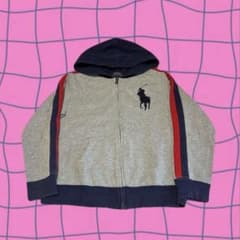 00s Ralph Lauren ビッグポニー 短丈 ジップパーカー y2k - メルカリ