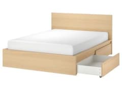 IKEA収納付きクイーンサイズベッド　フレーム&コイルポケットマットレスのサムネイル